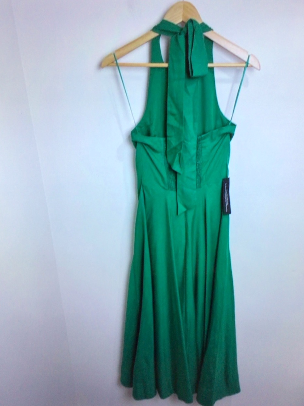 Mint Velvet Green Halter Tie-Back Midi Dress - Picture 5 of 9